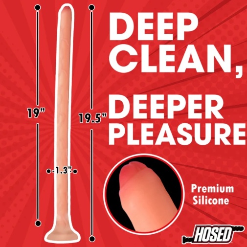 Hosed - 19" 仿真幼阳具造形灌肠器 - 肉色 照片