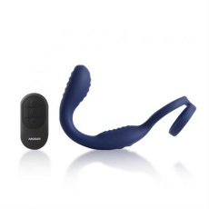Arosum - VibraDuo Prostate Massager w Ring - Blue photo