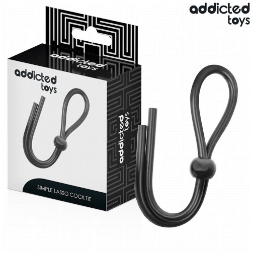 Addicted Toys - 簡易套索陰莖環 - 黑色 照片
