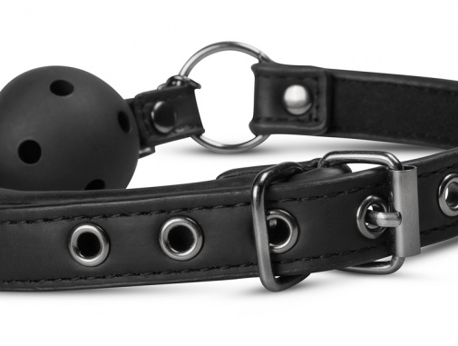 Easytoys - Open Ball Gag w Nipple Clamps - Black photo