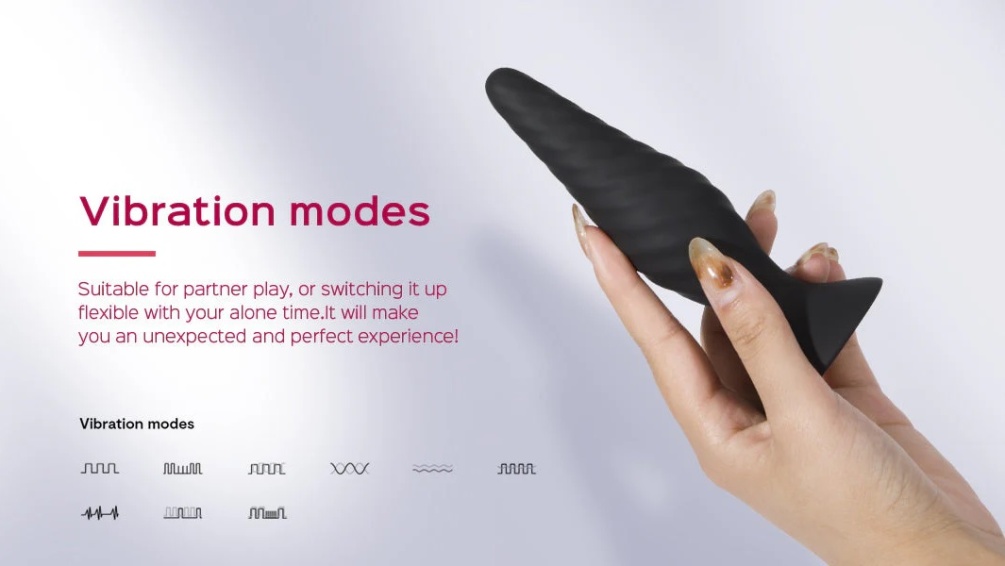 Suitable for partner play, or switching it up flexible with ... Honey Play Box - Idris Vibro Anal Plugs Set - Black photo-2