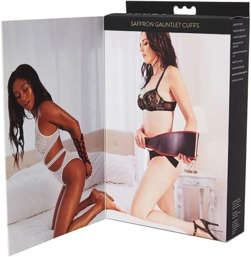 Sportsheets - Saffron Gauntlet Cuffs - Black photo