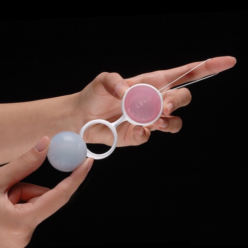 Lelo - Luna Mini 迷你收陰球 - 粉紅色/粉藍色 照片