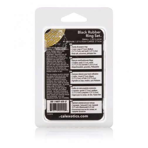 CEN - Rubber Ring - 3 Piece Set - Black photo