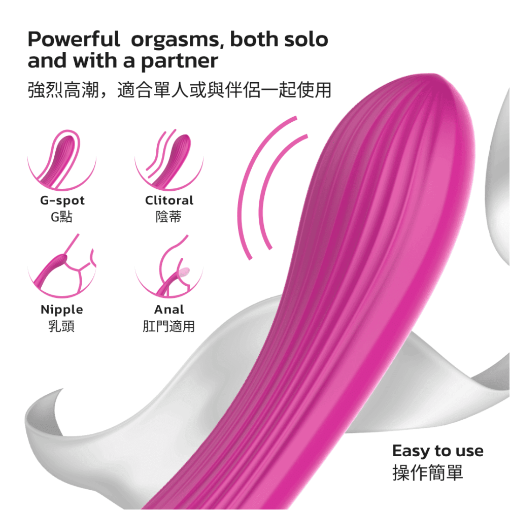Experience unparalleled pleasure with KIKO’s powerful 10-... KIKO - G-Force Powerful G-Spot Vibrator - Rose Red photo-2