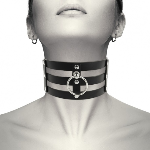 Coquette - Choker Fetish Vegan Leather - Black photo