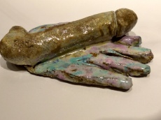 Phallus in Violet Hand Press Paper photo