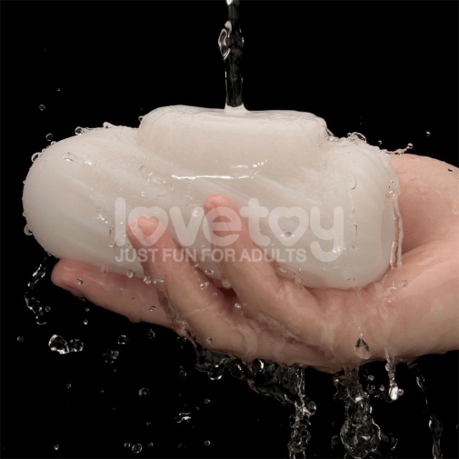 Lovetoy - Knights 柔软震动阴茎套 - 螺旋纹 照片