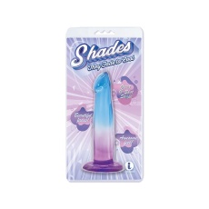 Icon Brands - Shades Jelly 尖头假阳具 细码 - 蓝/紫色 照片