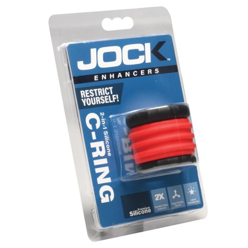 Jock - 2-in-1 C-Ring Stretcher - Black/Red photo