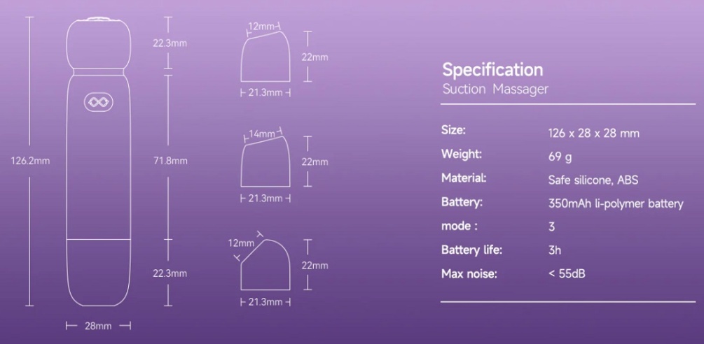 LIA Suction Massager, Is a un iquely designed, elegant perso... Zalo - Lia Suction Massager - Lavender Purple photo-11