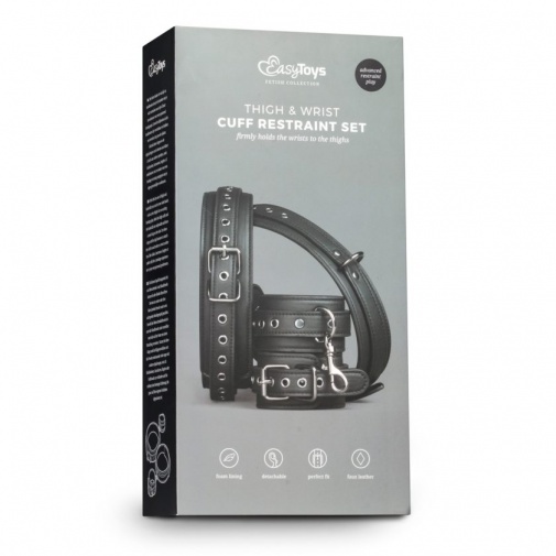 Easytoys - Cuff Restraint Set - Black photo