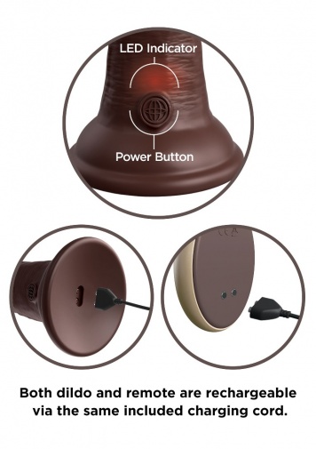 King Cock - 7" Elite Vibro Cock - Brown photo