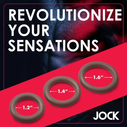 Jock - 阴茎环套装 - 暗啡色 照片
