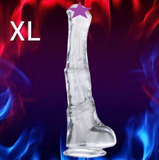 T-Best - 隐形火箭筒形假阳具 加大码 - 透明 照片