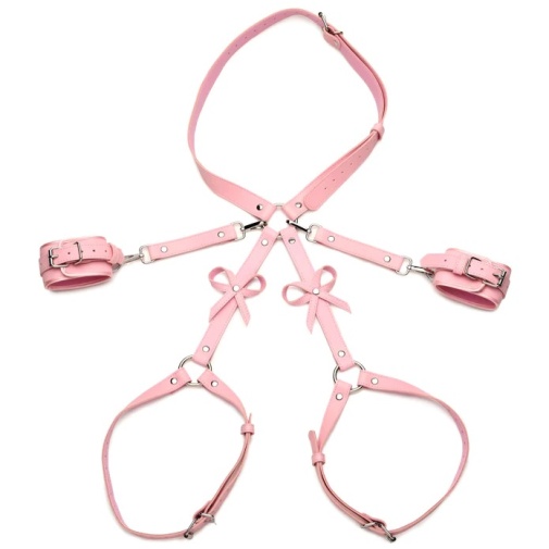 Strict - Bows Bondage Harness - Pink - XL/2XL photo