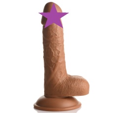 Jock - 7" Baseball Brian Dildo w Balls - Caramel photo
