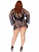 Leg Avenue - Love Affair Robe & Teddy Set - Black - 1X-2X photo-6