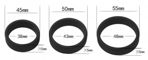 Lovetoy - Power Plus Pro Rings - Black photo