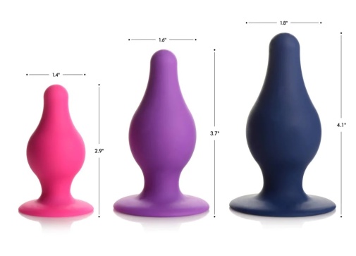Squeeze-It - Tapered Anal Plug M - Purple photo