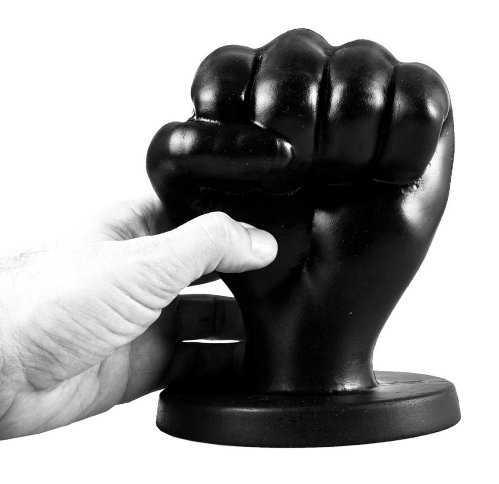 This All Black buttplug has the shape of a fist and gives th... All Black - Fist Dildo L - Black photo-2