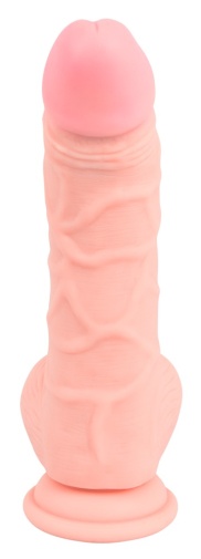 Medical Silicone - Curved Dildo w Balls 20cm 照片
