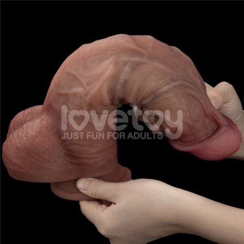 Lovetoy - 10.5" XXL 雙層假陽具 - 啡色 照片