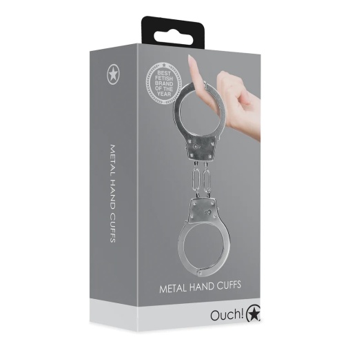 Ouch - Metal Hand Cuffs - Silver photo
