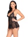 Leg Avenue - On My Mind Babydoll Set - Black - S photo-3