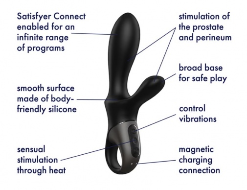 Satisfyer - Heat Climax Plus 熱感後庭震動棒 - 黑色 照片