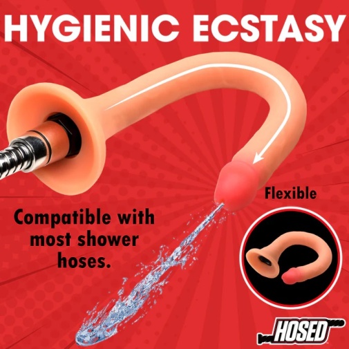 Hosed - 19" 仿真幼阳具造形灌肠器 - 肉色 照片
