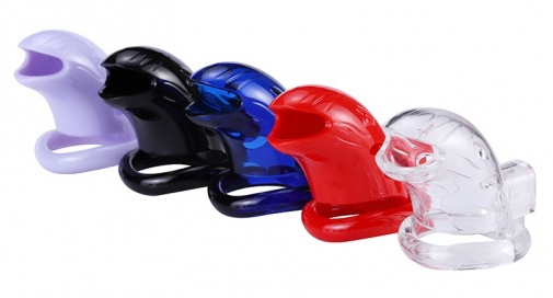 MT - Plastic Chastity Cage w Magic Lock - Black photo