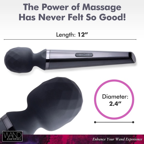 Wand Essentials - 24X 鑽石頭按摩器 - 黑色 照片