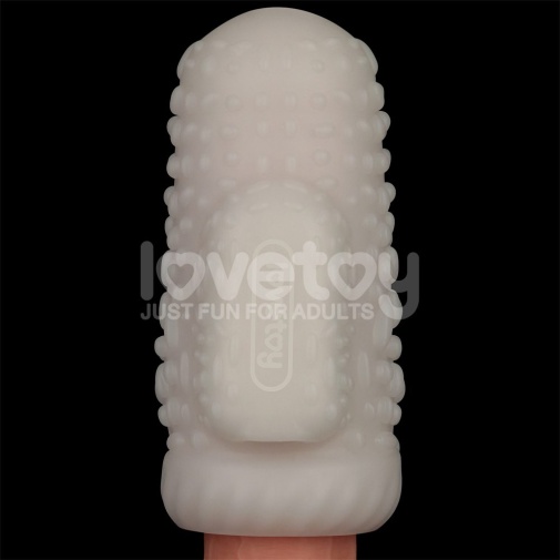 Lovetoy - Knights 柔软震动阴茎套 - 凸纹 照片