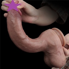 Lovetoy - 10.5'' 双层白金矽胶仿真阳具 照片