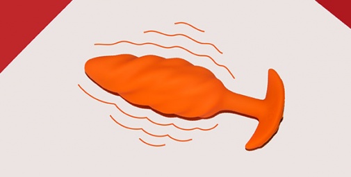 B-Vibe - Swirl Texture Plug - Orange photo