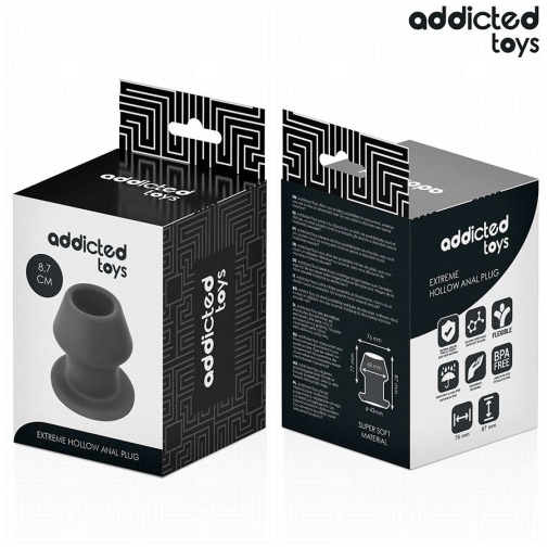 Addicted Toys - Extreme 空心後庭塞 中碼 - 黑色 照片