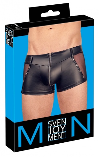 Svenjoyment -男士啞面拉鍊四角內褲 - 黑色 - 雙加大碼 照片