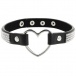 Coquette - Choker Heart Vegan Leather - Black photo