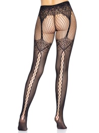 Leg Avenue - Faye Backseam Tights - Black photo
