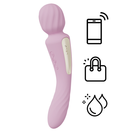 Lelo - Switch Double Ended Wand Vibrator - Soft Pink photo
