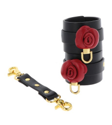 Taboom - Wild Roses Hand Cuffs - Black photo