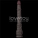 Lovetoy 16" 双层皮肤矽胶制仿真阳具 大码  - 黑色 照片-6