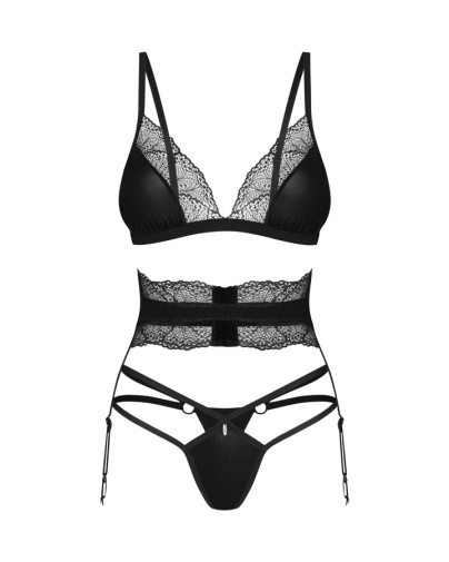 Obsessive - Lobellis 3 pcs Set - Black - XS/S photo