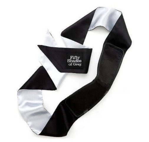 Fifty Shades - All Mine Deluxe Blindfold - Black/Silver 照片
