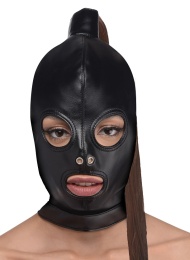 Strict - Ponytail Bondage Hood - Brown photo
