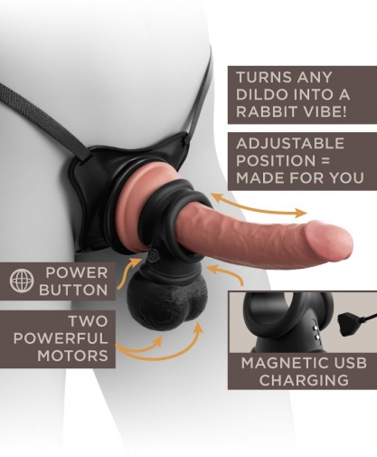 King Cock - Crown Jewels Vibro Balls - Black photo