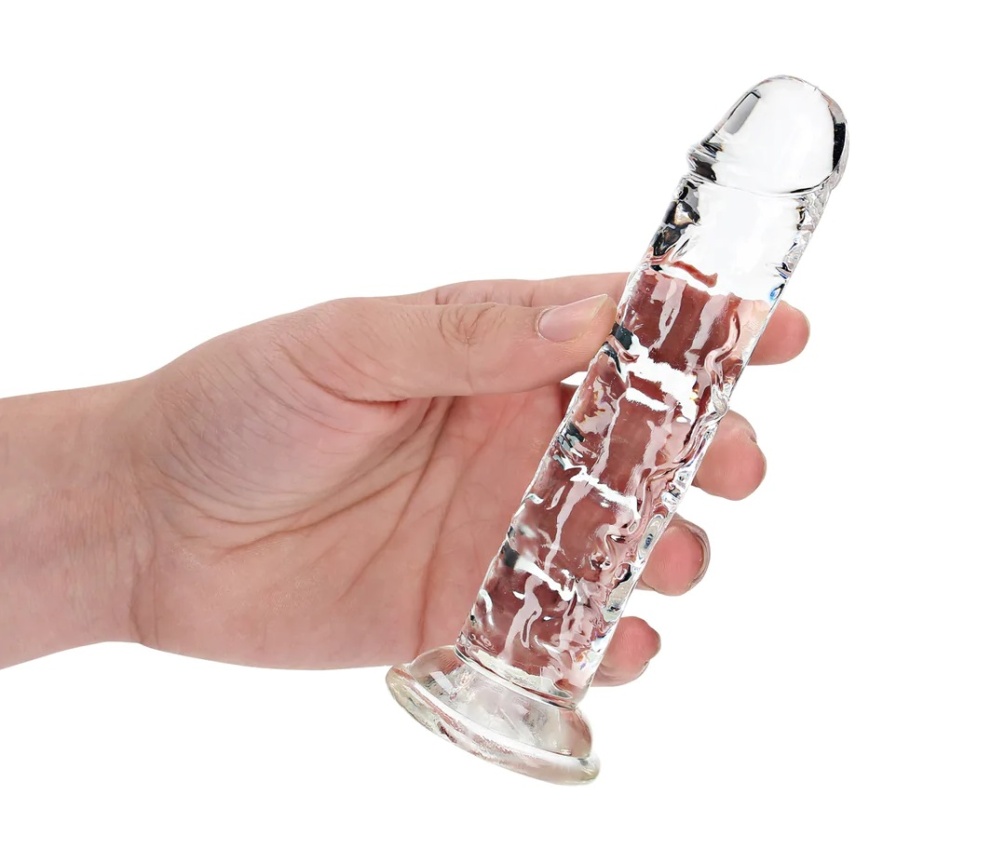 Ready for a CRYSTAL CLEAR orgasm? Reach your finest climax i... RealRock - 6" Straight Realistic Dildo - Clear photo-5