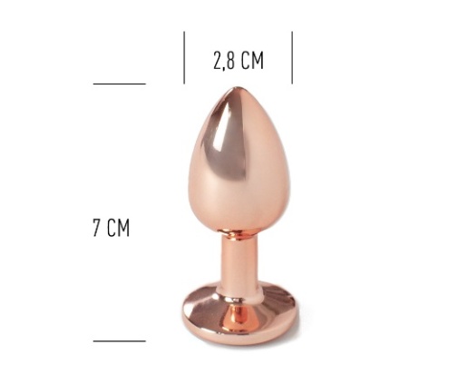 Secret Play - Metal Anal Plug S - Rose Gold photo