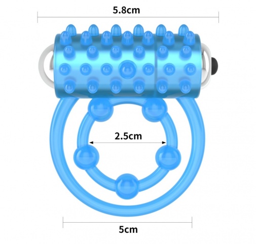 Lovetoy - Lumino Play Vibro Double Ring - Blue photo